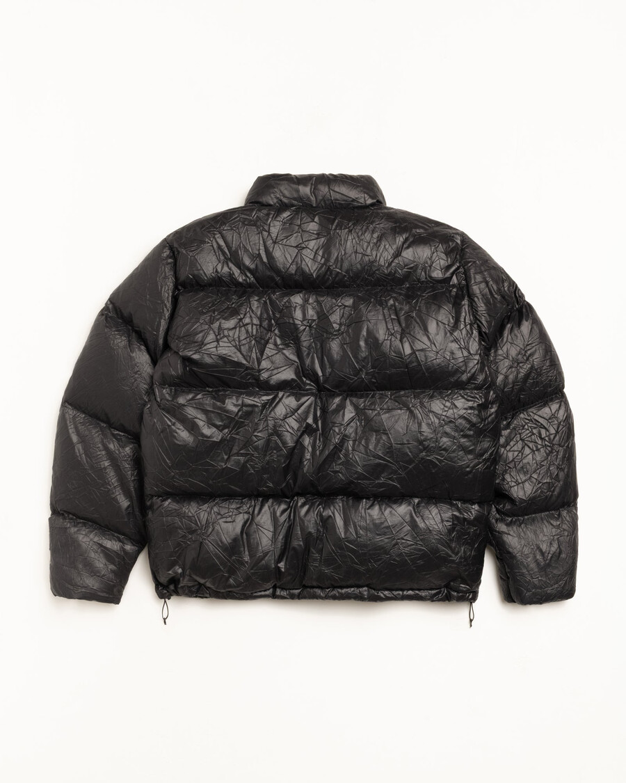 péřový puffer zmačkaný nylon