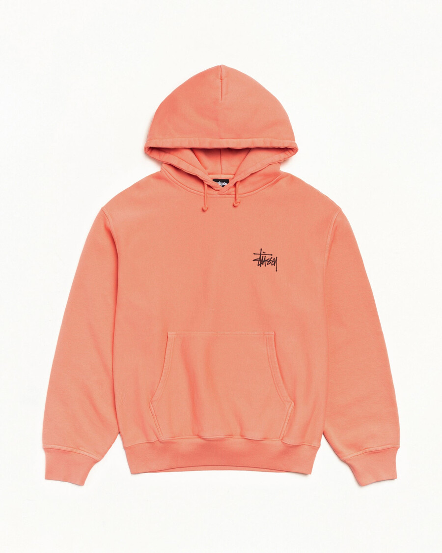 základní mikina stüssy s kapucí pigmentově barvená
