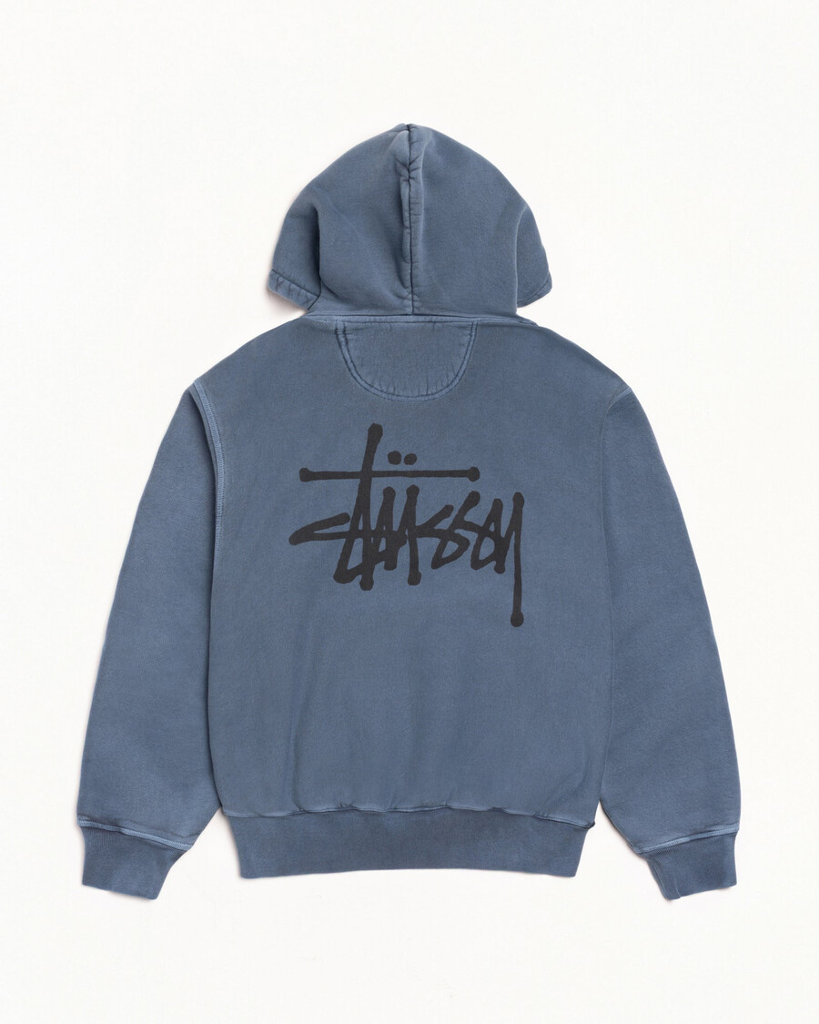 základní mikina stüssy zip s pigmentovaným vzorem