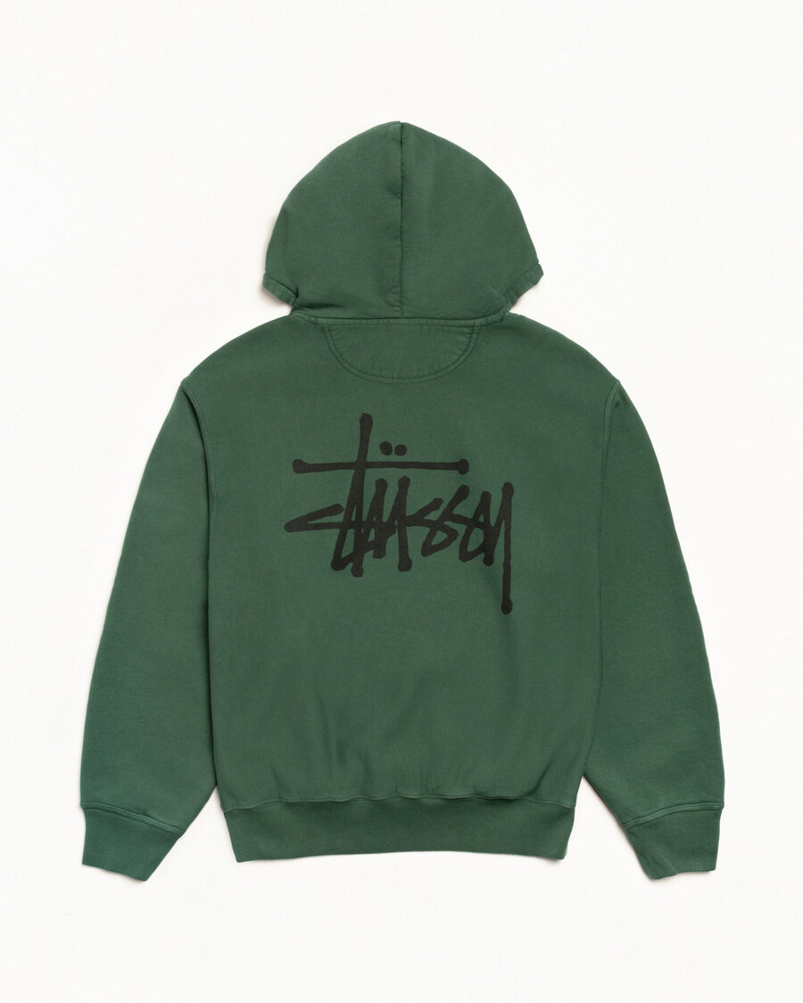 základní mikina stüssy zip s pigmentovaným vzorem