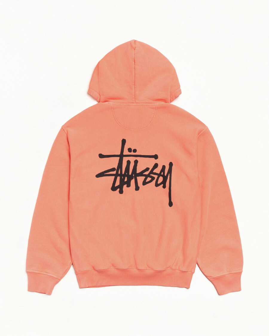 základní mikina stüssy zip s pigmentovaným vzorem