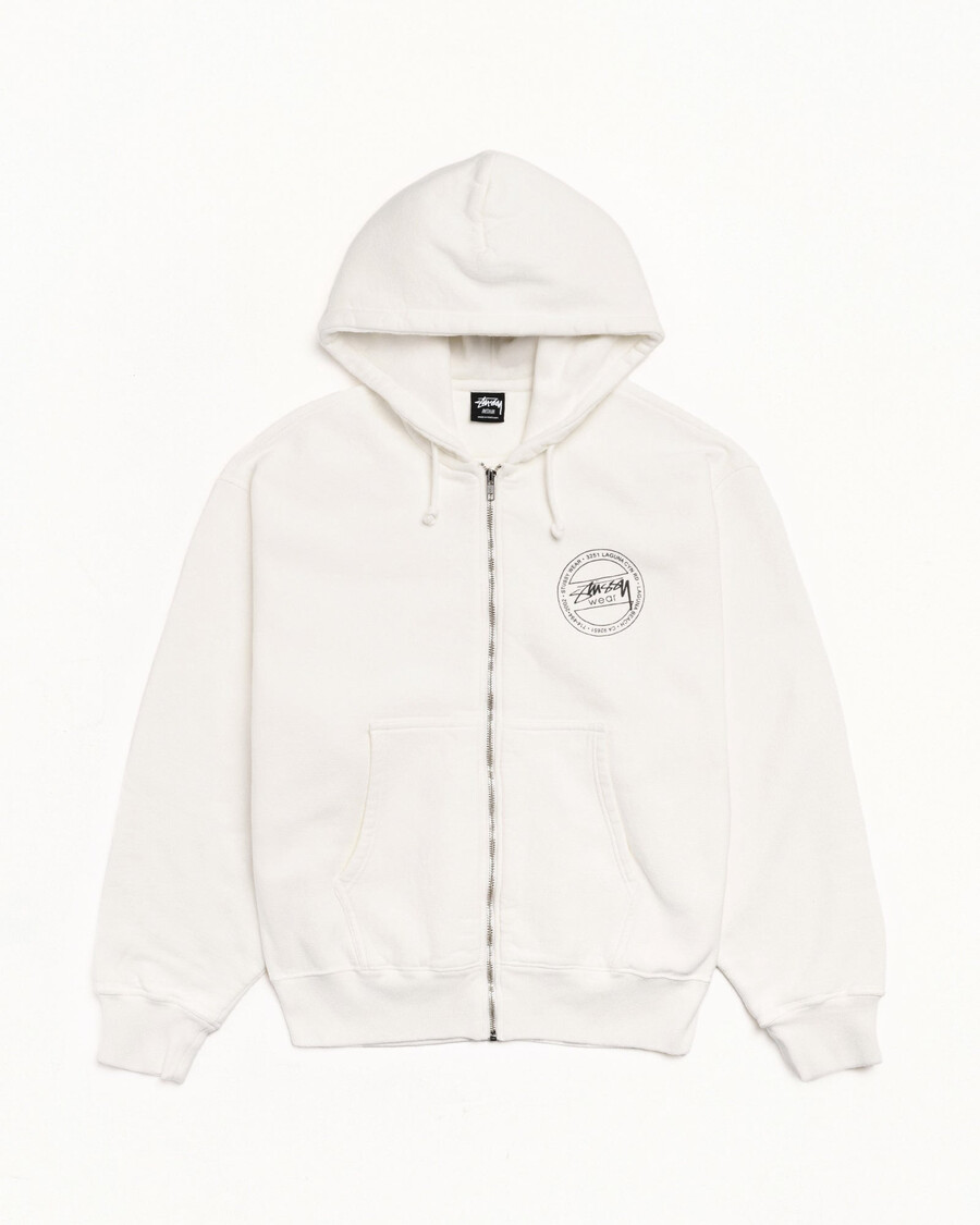 mikina se zipem stüssy wear s pigmentovaným vzorem