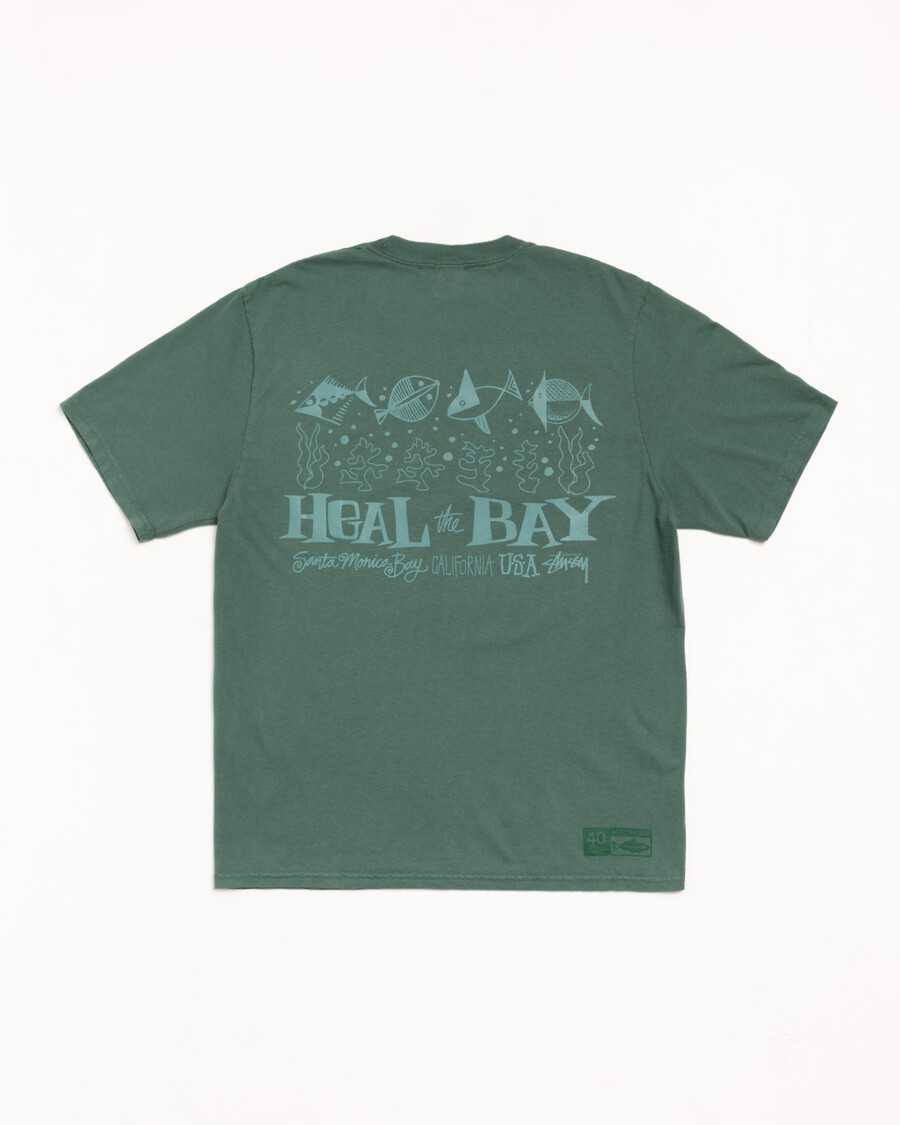 tričko heal the bay 40 s pigmentovým barvením